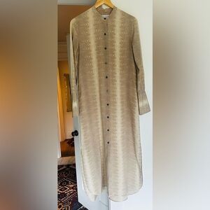 GUC Equipment silk button in front maxi dress